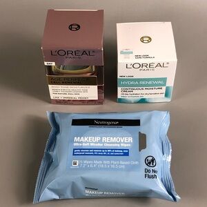 L’Oréal Paris Hydra Renewal & Age Perfect Cream Duo, Neutrogena Make up Remover